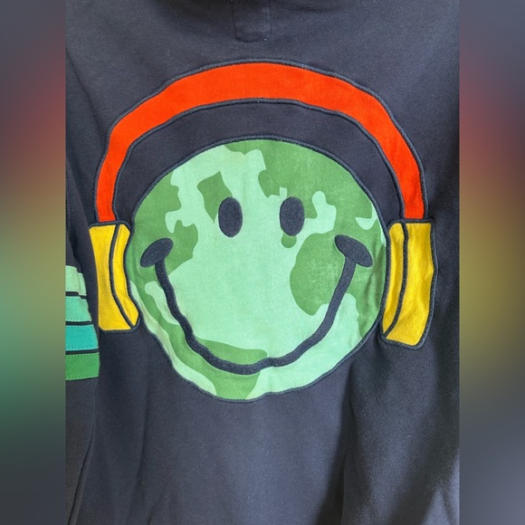 Gap Kids Earth Smiley Long Sleeve Zip Up Hoodie - Size XXL - Picture 6 of 7